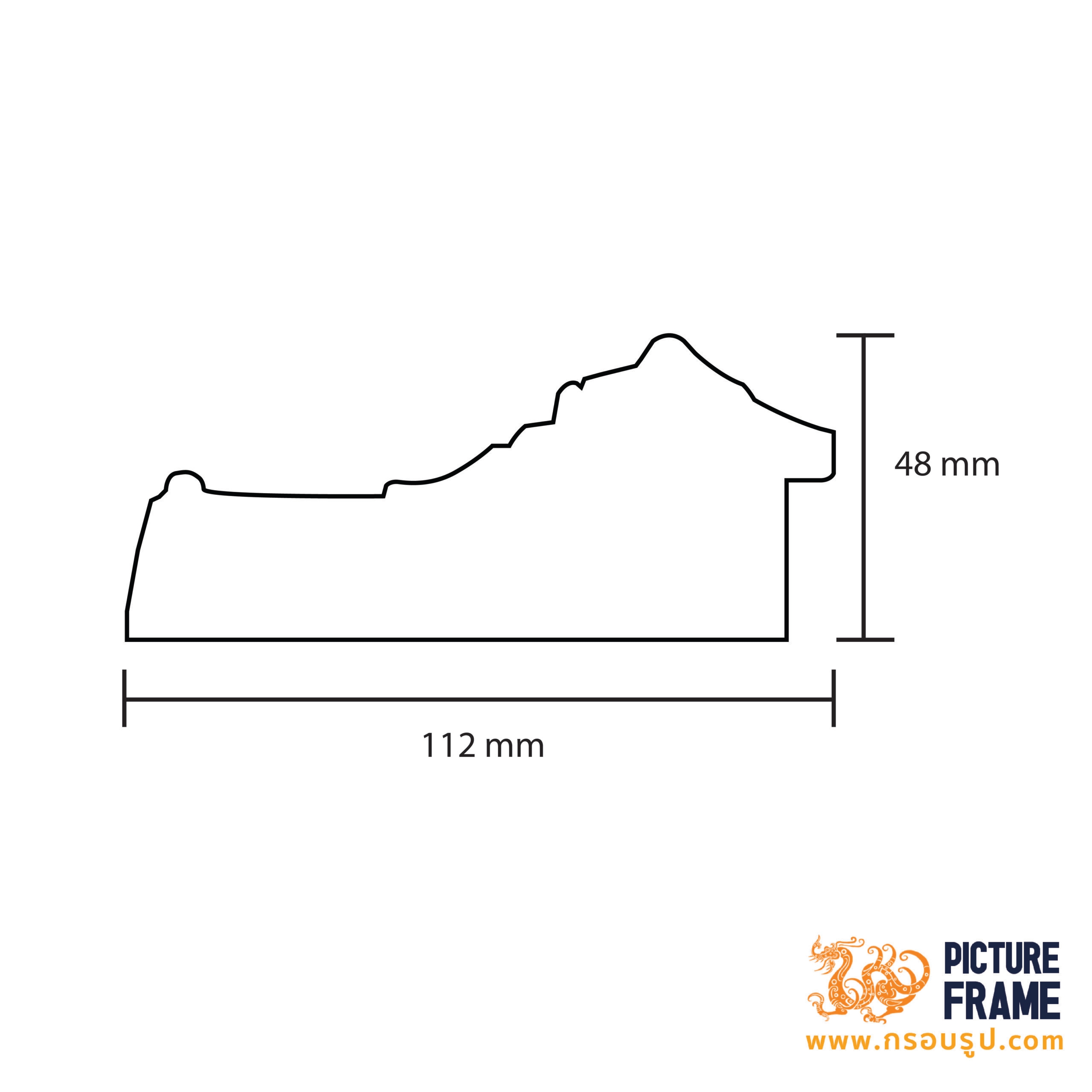 ไม้เส้นกรอบรูปไม้แท้ 10943 (3.5 เมตร) - Image 2