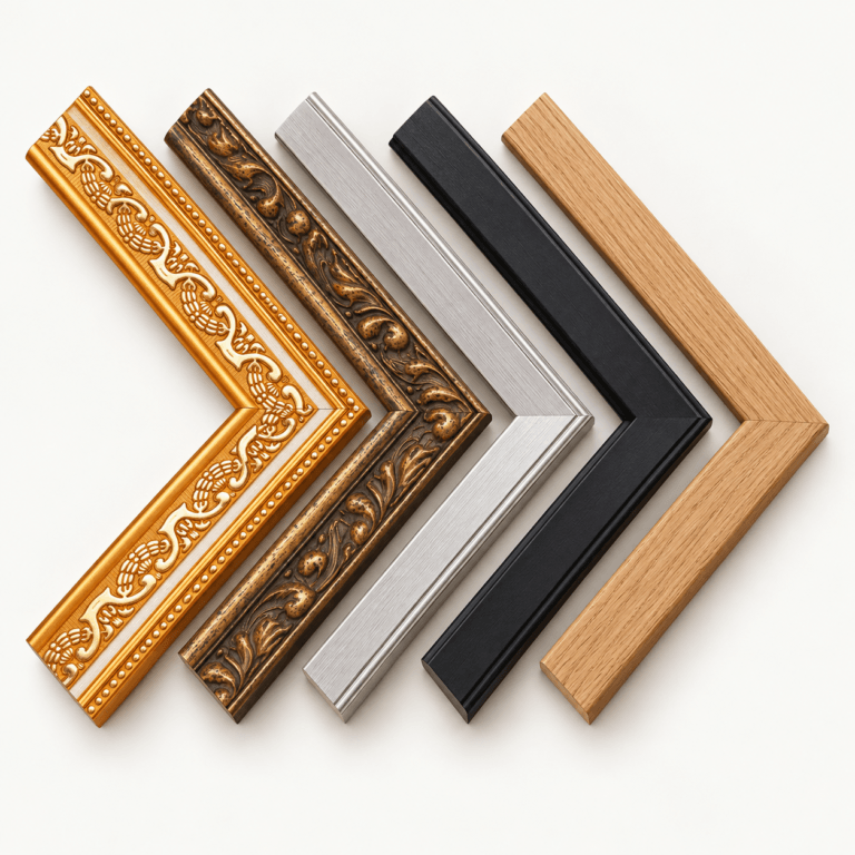 ภาพประกอบไม้เส้นกรอบรูปหลากวัสดุ